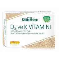 Shiffa Home Bitkisel D3 ve K2 Vitamini 1300 mg Kapsül